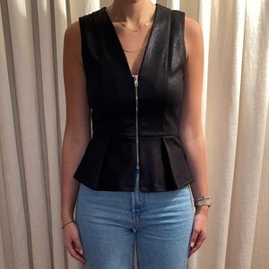 Black Top with Zipper Detailing